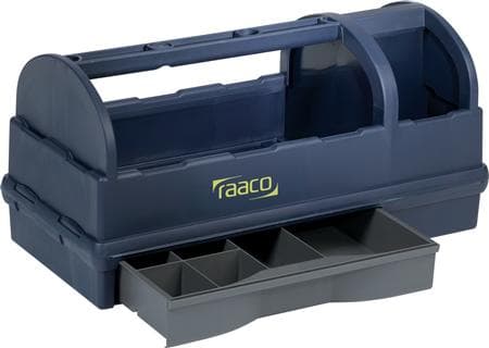 Raaco Open Toolbox - Öppen verktygslåda med 3 fack. Slagtålig plast (PP)
