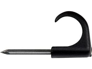SCHNEIDER ELECTRIC Kabelclips rund 10-14mm sort søm Ø2,0x30mm - (100 stk.)