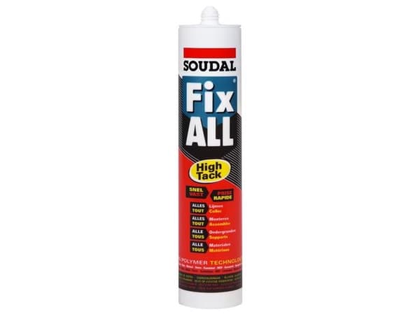 SOUDAL Fugemasse Fix All High Tack hvid 290ml patron høj kvalitets 1-komponent fugemasse med stor hæftekraft, baseret på MS-Polymer