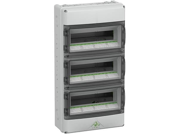 SPELSBERG Ryhmätaulu AK 42, 3x14 moduulia KxSxK: 600x315x155 mm IP 65 Polykarbonaatti, vaaleanharmaa RAL 7035