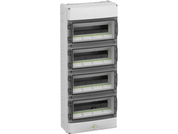 SPELSBERG Gruppkort AK 56, 4x14 moduler HxBxD: 750x315x155 mm IP 65 Polykarbonat, ljusgrå RAL 7035