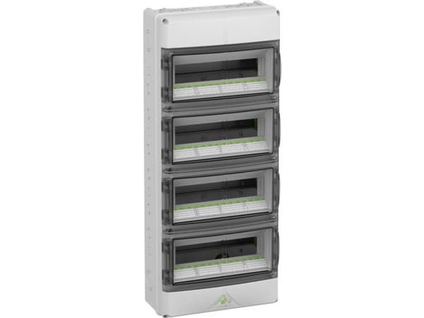 SPELSBERG Gruppkort AK 56, 4x14 moduler HxBxD: 750x315x155 mm IP 65 Polykarbonat, ljusgrå RAL 7035