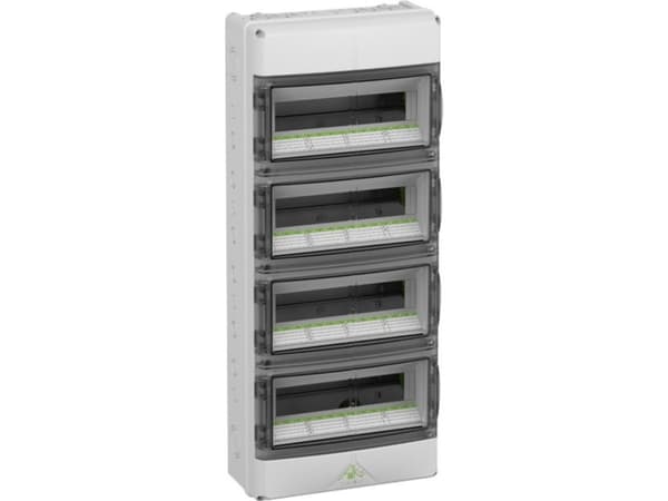 SPELSBERG Gruppkort AK 56, 4x14 moduler HxBxD: 750x315x155 mm IP 65 Polykarbonat, ljusgrå RAL 7035