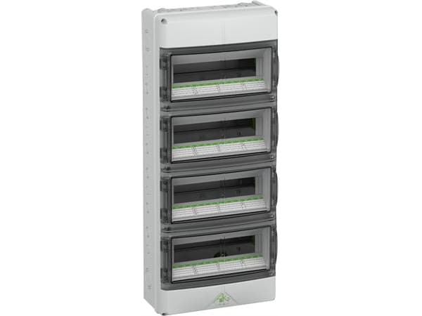 SPELSBERG Gruppkort AK 56, 4x14 moduler HxBxD: 750x315x155 mm IP 65 Polykarbonat, ljusgrå RAL 7035