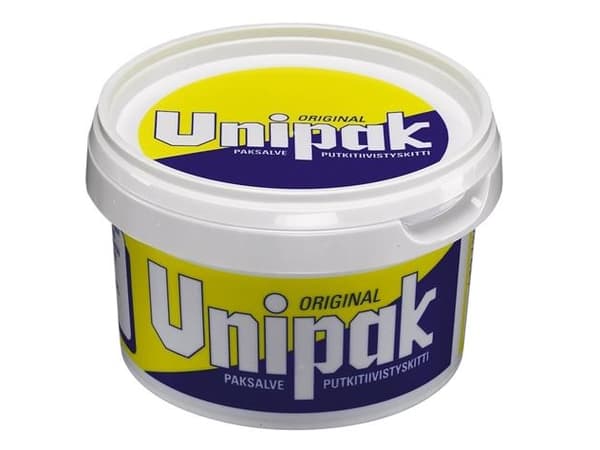 UNIPAK paksalve 360gtætner sammen med pakgarn gevindsamlinger på anlæg for brugsvand, varme og hedtvand