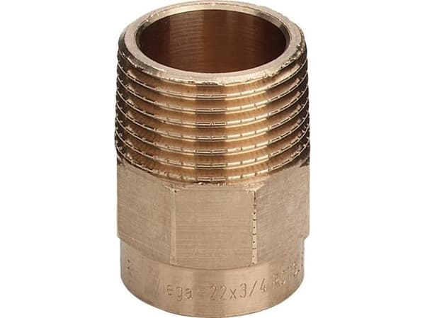 Viega overgang muffe/nippeli 28 mm x 1" rødgods 28 mm x 1" rødgods