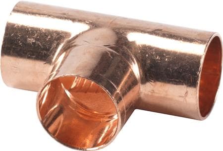 VIEGA Tee 22 mm med lödhylsa