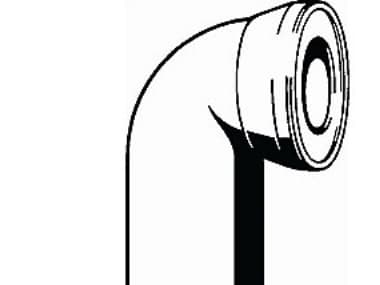 VIEGA 90 grader DN100 tilslutningsbøjning til toilet med læbetætning