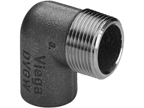 Viega overgangsvinkel 90° muffe/nippel 15 mm x 1/2" rødgods