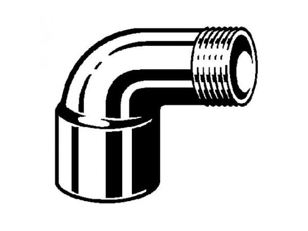 Viega overgangsvinkel 90° muffe/nippel 15 mm x 1/2" rødgods