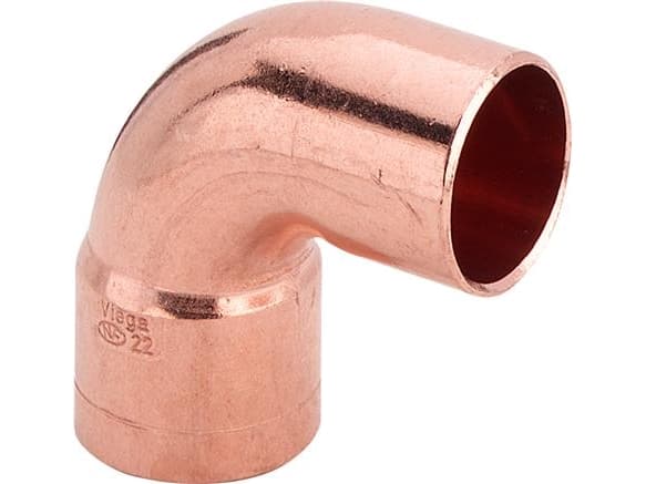 VIEGA Kulma 22 mm juotosholkilla/nippleellä varustettuna