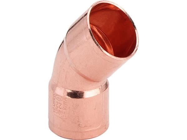 Viega bøjning 45° m/m 18 mm kobber