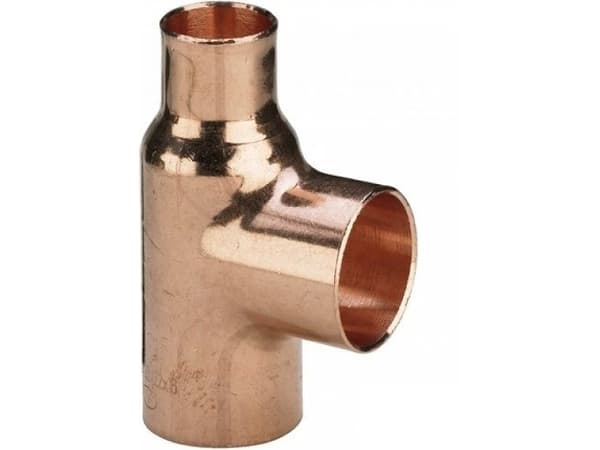 Viega T-stykke 22 x 18 x 22 mm kobber