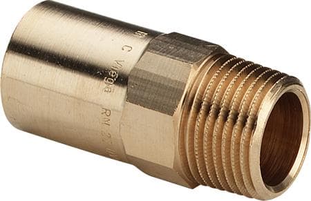 Sanpress indstiksstykke 22 x 3/4" nippel/nippel rødgods