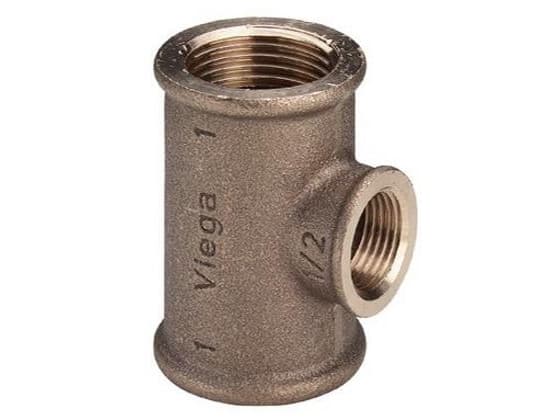 VIEGA T-stykke 1/2" rødgods