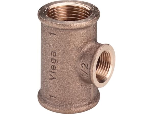 VIEGA T-stykke 1/2" rødgods
