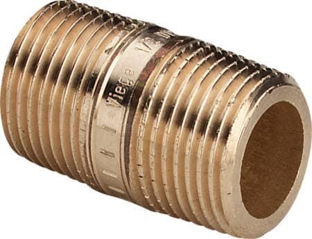 Viega nippelrør 1/2" x 60 mm rødgods
