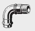 Miniatyrbilde 3 av 3: VIEGA Sanpress bøjning 1/2"-18 mm90 grader,af rødgods, SC-Contur SC-Conturmed muffe/ nippel