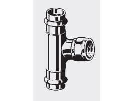 VIEGA SAPRESS tee 18 mm-1/2"SC-Conturin kanssasisäkierteellä