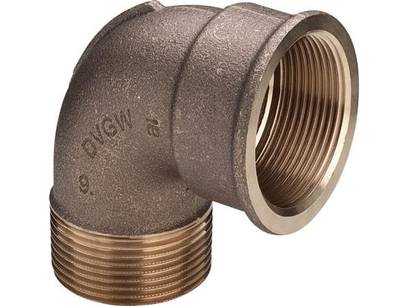VIEGA Vinkel 3/8" rødgods 90 grader muffe/nippel