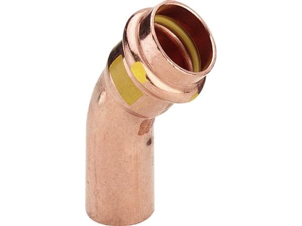 VIEGA Profipress G mutka 45Gr. 28 mmaf kupari, SC-Contur holkki/nippu