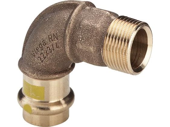 Viega Profipress övergångsbåge 22mm x 3/4" brons (345778)