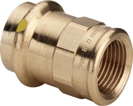 VIEGA Profipress gas overgang ½"x18mm, af rødgods muffe/muffe, SC-contur