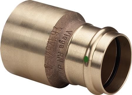 VIEGA Sanpress reduktion 76,1x54mm af rødgods med SC-Contur