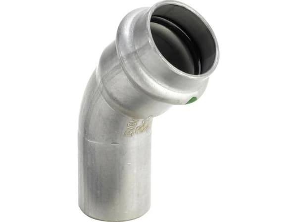 VIEGA Inox bøjning 45 grader 54 mmInox, rustfri stålmuffe/nippel, SC-Contur