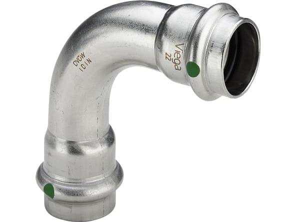 VIEGA Inox bøjning 90 grader 54 mmInox, rustfri stålmuffe/muffe, SC-Contur