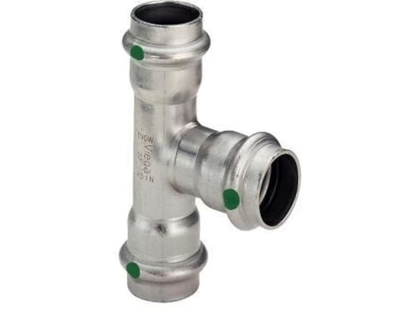 VIEGA Inox tee 18 mmINOX, rustfri stål, SC-Contur