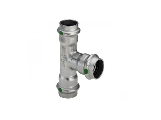 Sanpress Inox T-stykke 22 mm rustfrit stål