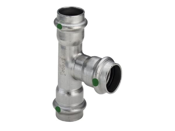 Sanpress Inox T-stykke 42 mm rustfrit stål