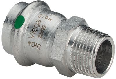 VIEGA Inox overgang ¾"x15mm Inox, rustfri stål, muffe/nippel, SC-Contur