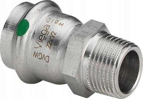 VIEGA Inox overgang 1"x28 mmInox, rustfri stål, muffe/nippel, SC-Contur