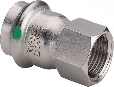 Sanpress Inox overgang 18 mm x 12" rustfrit stål, 436599