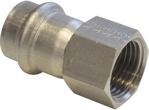 VIEGA Inox overgang 1¼"x35mm Inox, rustfri stål, muffe/muffe, SC-Contur
