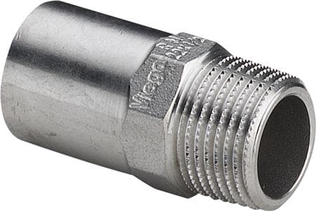 VIEGA Inox indstiksstykke ¾"x22mm Inox, rustfri stål, nippel/nippel, SC-Contur