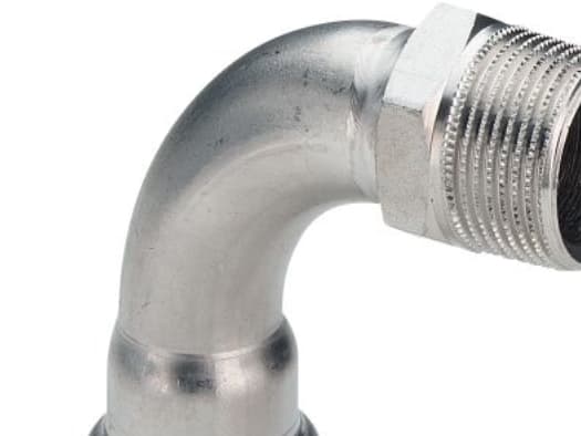 VIEGA Inox-taivutus 90 astetta 3/4 "x22 mmInox ruostumattomasta teräksestä pistorasia/nippa, SC-Contur