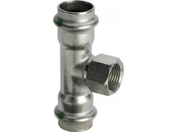 Sanpress Inox T-stykke 35 mm x 12" x 35 mm rustfrit stål