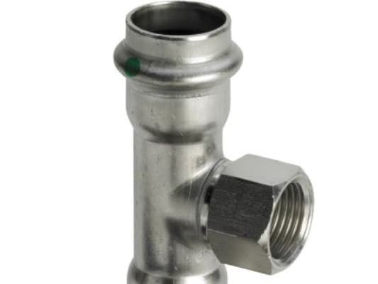 Sanpress Inox T-stykke 35 mm x 12" x 35 mm rustfrit stål