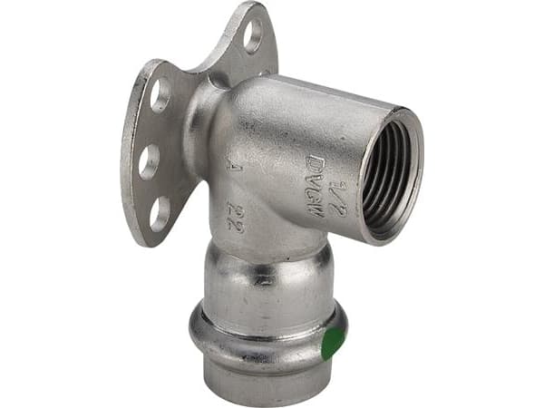 VIEGA Inox dækvinkel 22 mm - 3/4" muffe/muffe