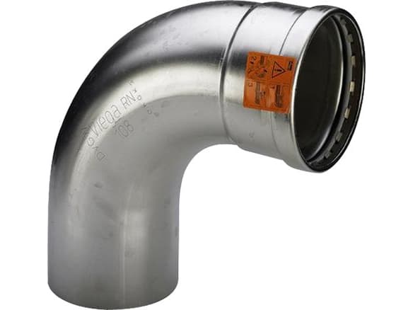 VIEGA Inox bøjning 90 grader 76,1mmINOX, rustfri stålmuffe / nippel, SC-Contur