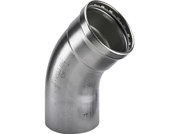 Viega Sanpress Inox XL taivutus 45° 76,1 Ruostumaton teräs/kirkas, 482688