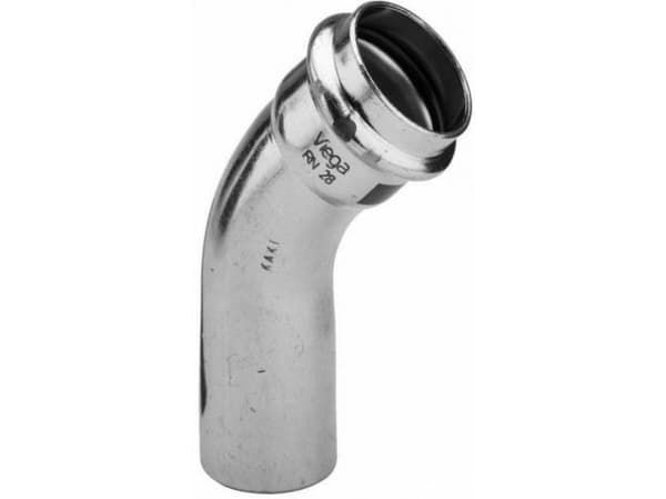 VIEGA Prestabo taivutus 42mm45 astetta seostamatonta terästäHylsy / nippeli, SC-kontuuri