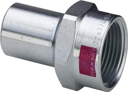 VIEGA Prestabo indstikstykke nippel/muffe ½"x15mm, af ulegeret stål Indvendigt gevind, SC-contur