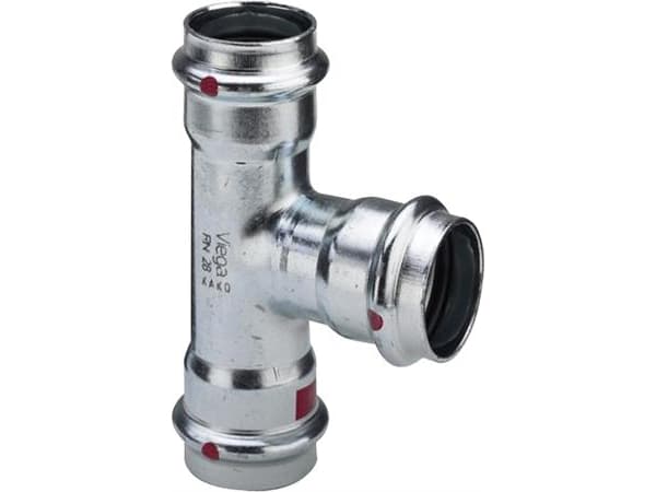 VIEGA Prestabo tee 22x15x15 mm af ulegeret stål SC-contur