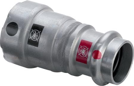 VIEGA Megapress overgang 2"x54 muffe/muffe, ulegeret stål med zink/nikkel belægning og SC-Contur