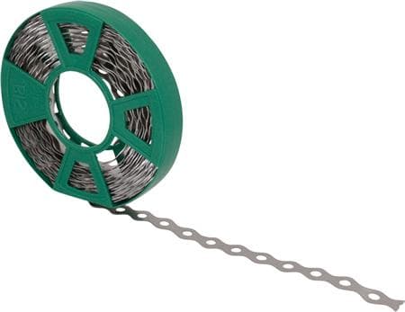 WALRAVEN Ruostumattomasta teräksestä valmistettu rei'itetty nauha 12x0,8mm, jossa on jatkuva rei'itys Ø 5mm (ilman rei'itystä saatavana pyynnöstä) 10