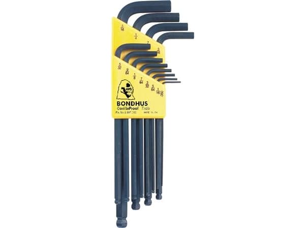 Bondhus® kuusiokoloainesarja BLX 12 kuulalla, tuuma .050-1/16-5/64-3/32-7/64-1/8-9/64-5/32-3/16-7/32-1/4-5/16